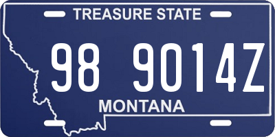 MT license plate 989014Z