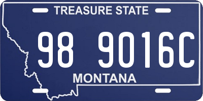 MT license plate 989016C