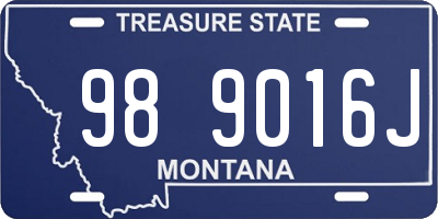 MT license plate 989016J