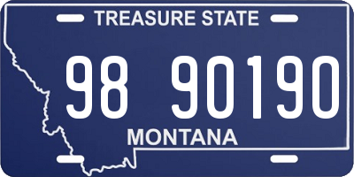 MT license plate 989019O