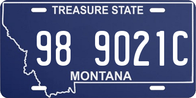 MT license plate 989021C