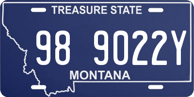 MT license plate 989022Y