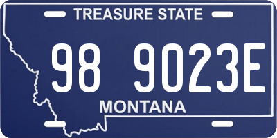 MT license plate 989023E