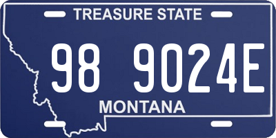 MT license plate 989024E
