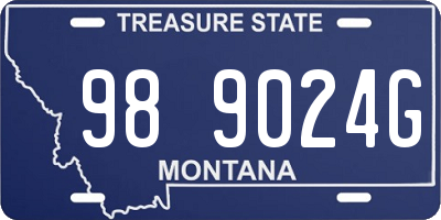 MT license plate 989024G