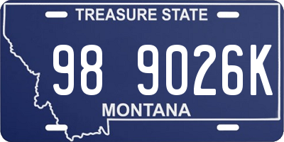 MT license plate 989026K