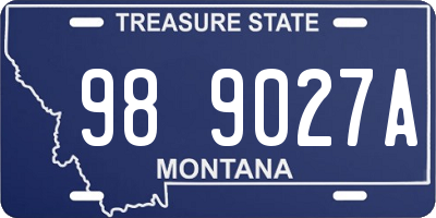 MT license plate 989027A