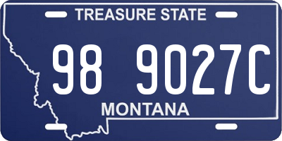 MT license plate 989027C