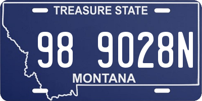 MT license plate 989028N