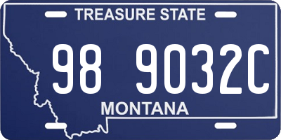 MT license plate 989032C