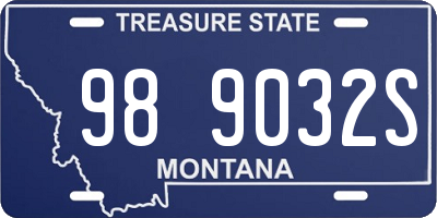 MT license plate 989032S