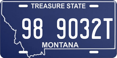 MT license plate 989032T