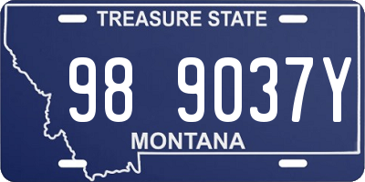 MT license plate 989037Y