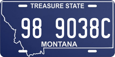 MT license plate 989038C
