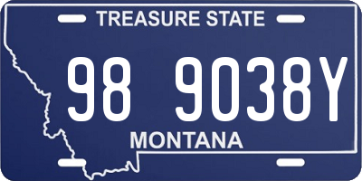 MT license plate 989038Y