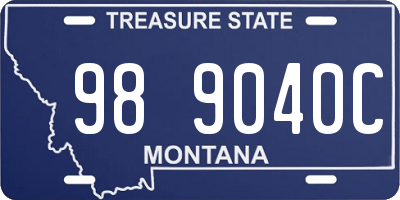 MT license plate 989040C