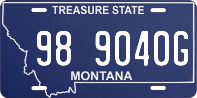 MT license plate 989040G