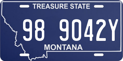 MT license plate 989042Y