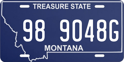 MT license plate 989048G