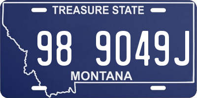 MT license plate 989049J