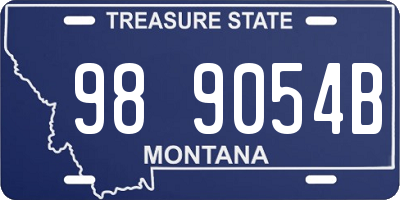 MT license plate 989054B