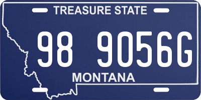 MT license plate 989056G