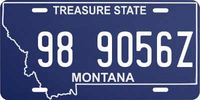 MT license plate 989056Z