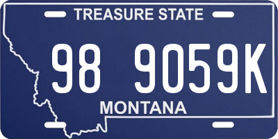 MT license plate 989059K