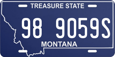 MT license plate 989059S