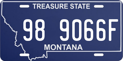 MT license plate 989066F