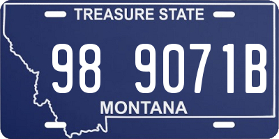 MT license plate 989071B