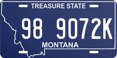 MT license plate 989072K