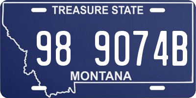 MT license plate 989074B