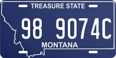 MT license plate 989074C