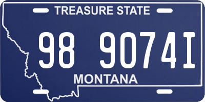 MT license plate 989074I