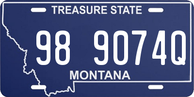 MT license plate 989074Q