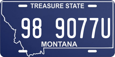 MT license plate 989077U