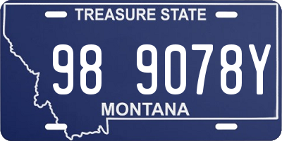 MT license plate 989078Y