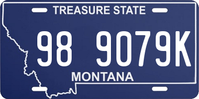 MT license plate 989079K