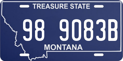 MT license plate 989083B
