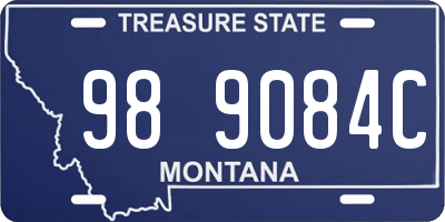MT license plate 989084C