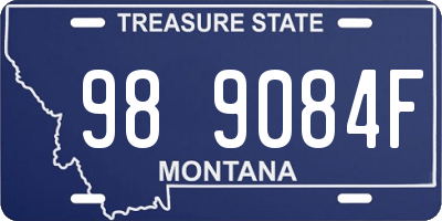 MT license plate 989084F