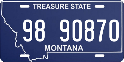 MT license plate 989087O