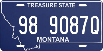 MT license plate 989087Q