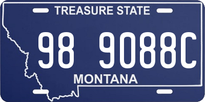 MT license plate 989088C