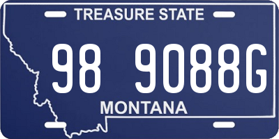 MT license plate 989088G