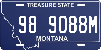MT license plate 989088M