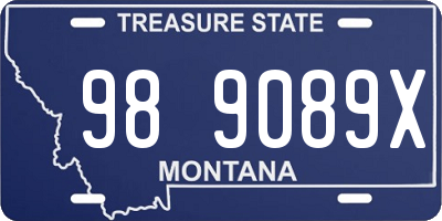 MT license plate 989089X