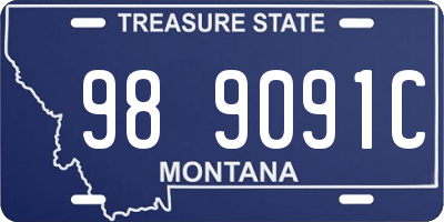 MT license plate 989091C