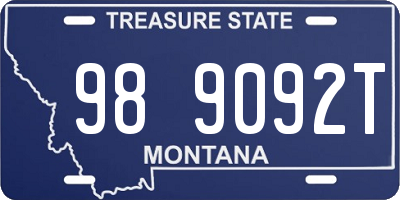 MT license plate 989092T